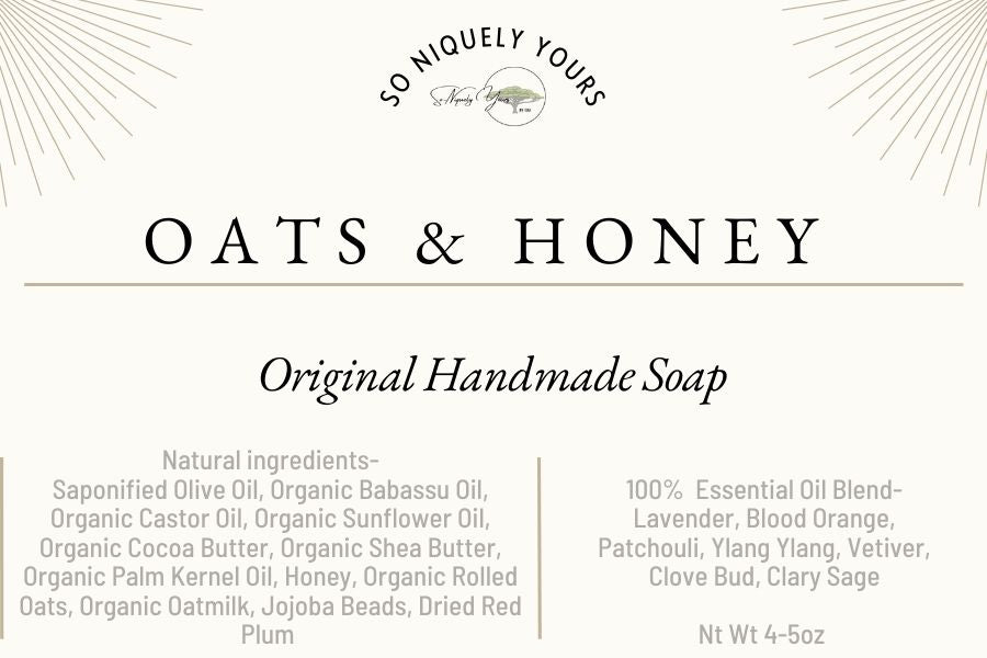 Honey Oats & Oatmilk Natural Handmade Soap