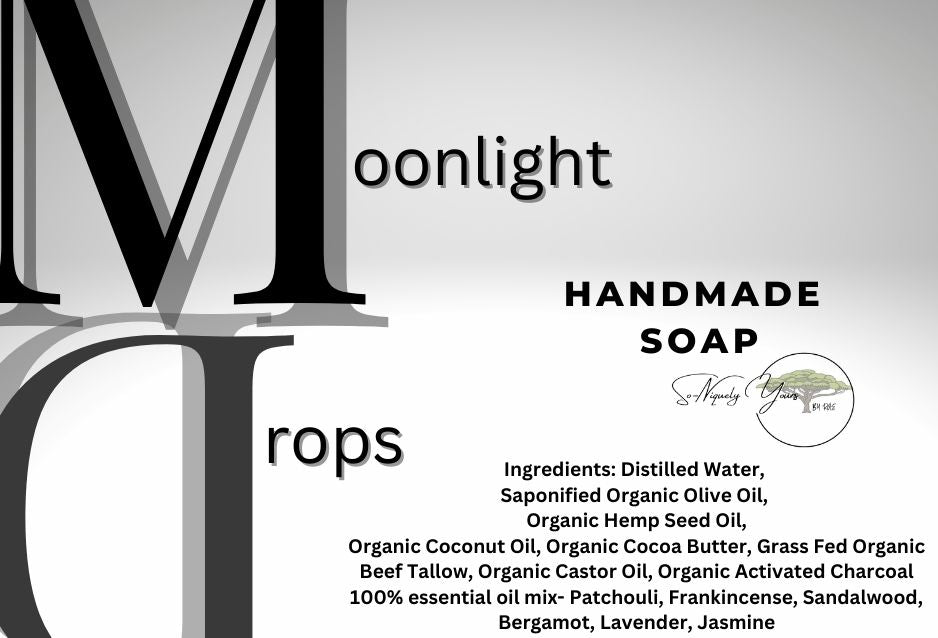 Moonlight Drops- Charcoal Natural Handmade Soap