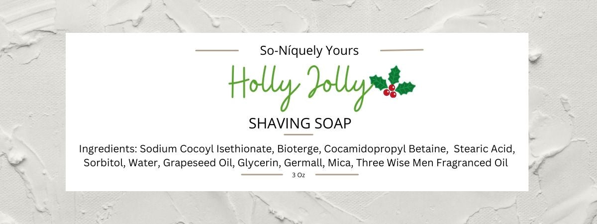 Whipped Shave Soap- Holly Jolly